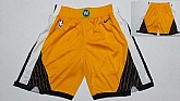 Golden State Warriors Yellow Earned Edition Nike Swingman Shorts (Run Small),baseball caps,new era cap wholesale,wholesale hats