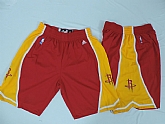 Houston Rockets NBA Shorts (Run Small) Red-Yellow,baseball caps,new era cap wholesale,wholesale hats