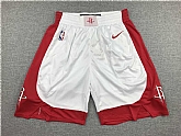 Houston Rockets White Nike Swingman Shorts (Run Small),baseball caps,new era cap wholesale,wholesale hats