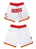 Houston Rockets White Shorts (Run Small),baseball caps,new era cap wholesale,wholesale hats