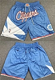 Los Angeles Clippers Blue Stitched NBA Shorts (Run Small),baseball caps,new era cap wholesale,wholesale hats