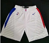 Los Angeles Clippers White Swingman Stitched Shorts (Run Small),baseball caps,new era cap wholesale,wholesale hats