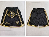 Los Angeles Lakers #8 Kobe Bryant Black Mamba Just Don Swingman Throwback Shorts (Run Small),baseball caps,new era cap wholesale,wholesale hats