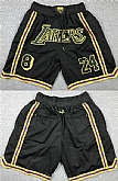 Los Angeles Lakers #8 #24 Black Shorts (Run Small),baseball caps,new era cap wholesale,wholesale hats