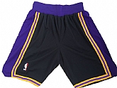 Los Angeles Lakers Black Throwback Shorts (Run Small),baseball caps,new era cap wholesale,wholesale hats