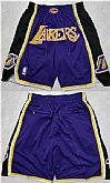 Los Angeles Lakers Purple Shorts (Run Small),baseball caps,new era cap wholesale,wholesale hats