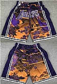 Los Angeles Lakers Purple Yellow Shorts (Run Small),baseball caps,new era cap wholesale,wholesale hats