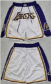 Los Angeles Lakers Purple White Shorts (Run Small),baseball caps,new era cap wholesale,wholesale hats