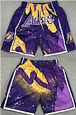 Los Angeles Lakers Purple Stitched Shorts (Run Small),baseball caps,new era cap wholesale,wholesale hats