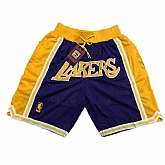 Los Angeles Lakers Purple Throwback Mesh Shorts (Run Small),baseball caps,new era cap wholesale,wholesale hats