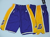 Los Angeles Lakers NBA Shorts (Run Small) Purple-Yellow,baseball caps,new era cap wholesale,wholesale hats