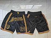 Los Angeles Lakers Teams Black 8 & 24 Just Don With Pocket Swingman Shorts (Run Small),baseball caps,new era cap wholesale,wholesale hats