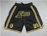 Los Angeles Lakers Teams Black 8 & 24 Kobe Just Don With Pocket Swingman Shorts (Run Small),baseball caps,new era cap wholesale,wholesale hats