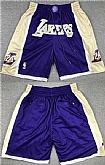 Los Angeles Lakers Purple Gold Shorts (Run Small),baseball caps,new era cap wholesale,wholesale hats