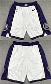 Los Angeles Lakers White Purple Shorts (Run Small),baseball caps,new era cap wholesale,wholesale hats
