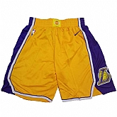 Los Angeles Lakers Yellow Icon Nike Swingman Shorts (Run Small),baseball caps,new era cap wholesale,wholesale hats
