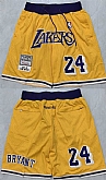 Los Angeles Lakers Yellow Shorts (Run Small),baseball caps,new era cap wholesale,wholesale hats