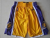 Los Angeles Lakers Yellows Shorts (Run Small),baseball caps,new era cap wholesale,wholesale hats
