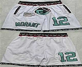 Memphis Grizzlies #12 Ja Morant White 2025 Stitched Shorts (Run Small),baseball caps,new era cap wholesale,wholesale hats