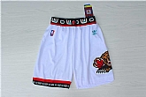 Memphis Grizzlies White Hardwood Classics Shorts (Run Small),baseball caps,new era cap wholesale,wholesale hats