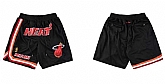 Miami Heat Black Just Don With Pocket Swingman Shorts (Run Small),baseball caps,new era cap wholesale,wholesale hats