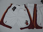 Miami Heat NBA Shorts (Run Small) White-Red,baseball caps,new era cap wholesale,wholesale hats