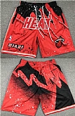 Miami Heat Red Black Shorts (Run Small),baseball caps,new era cap wholesale,wholesale hats