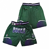 Milwaukee Bucks Green NBA Shorts (Run Small),baseball caps,new era cap wholesale,wholesale hats