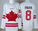 Youth Canada #8 Cale Makar White 2026 Olympics Authentic Jersey