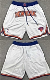 New Yok Knicks White Stitched Shorts (Run Small),baseball caps,new era cap wholesale,wholesale hats