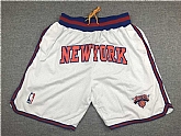 New York Knicks White Just Don Mesh Shorts (Run Small),baseball caps,new era cap wholesale,wholesale hats