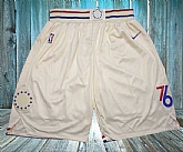 Philadelphia 76ers Cream City Edition Nike Swingman Shorts (Run Small),baseball caps,new era cap wholesale,wholesale hats