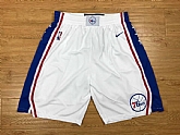 Philadelphia 76ers White Nike Authentic Shorts (Run Small),baseball caps,new era cap wholesale,wholesale hats