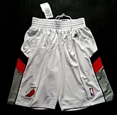 Portland Trail Blazers White Throwback Shorts (Run Small),baseball caps,new era cap wholesale,wholesale hats