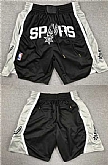 San Antonio Spurs Black Shorts (Run Small),baseball caps,new era cap wholesale,wholesale hats