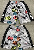 San Antonio Spurs Black Gray Shorts (Run Small),baseball caps,new era cap wholesale,wholesale hats