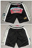 San Antonio Spurs Black Stitched Shorts (Run Small),baseball caps,new era cap wholesale,wholesale hats
