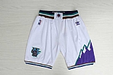 Utah Jazz White Hardwood Classics Shorts (Run Small),baseball caps,new era cap wholesale,wholesale hats