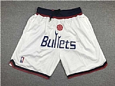 Washington Wizards White NBA Shorts (Run Small),baseball caps,new era cap wholesale,wholesale hats