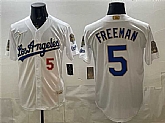 Men's Los Angeles Dodgers #5 Freddie Freeman White 2026 Gold Collection 9x & B2B Champs Patch Stitched Jersey Dzhi,baseball caps,new era cap wholesale,wholesale hats