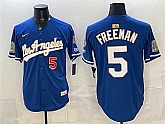 Men's Los Angeles Dodgers #5 Freddie Freeman Royal 2026 Gold Collection 9x & B2B Champs Patch Stitched Jersey Dzhi,baseball caps,new era cap wholesale,wholesale hats