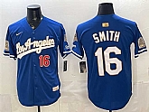 Men's Los Angeles Dodgers #16 Will Smith Royal 2026 Gold Collection 9x & B2B Champs Patch Stitched Jersey Dzhi,baseball caps,new era cap wholesale,wholesale hats
