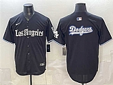 Men's Los Angeles Dodgers Team Big Logo Black 'Gothic Edition' Vapor Premier Limited Stitched Jersey Dzhi,baseball caps,new era cap wholesale,wholesale hats
