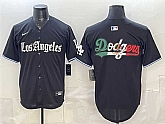 Mens Los Angeles Dodgers Team Big Logo Black 'Gothic Edition' Vapor Premier Limited Stitched Jersey Dzhi,baseball caps,new era cap wholesale,wholesale hats