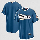 Men's Milwaukee Brewers Blank Mineral Blue 2026 City Connect Stadium Stitched Stitched Jersey Dzhi,baseball caps,new era cap wholesale,wholesale hats