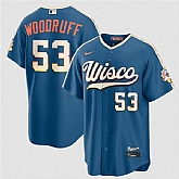 Men's Milwaukee Brewers #53 Brandon Woodruff Mineral Blue 2026 City Connect Stadium Stitched Stitched Jersey Dzhi,baseball caps,new era cap wholesale,wholesale hats