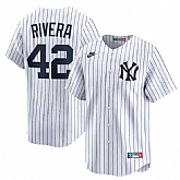 Men's New York Yankees #42 Mariano Rivera White Home Limited Stitched Jersey Dzhi,baseball caps,new era cap wholesale,wholesale hats