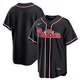 Men's Philadelphia Phillies Blank Fashion Black Out Stitched Jersey Dzhi,baseball caps,new era cap wholesale,wholesale hats