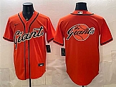 Men's San Francisco Giants Team Big Logo Orange Cool Base Stitched Jersey Dzhi,baseball caps,new era cap wholesale,wholesale hats