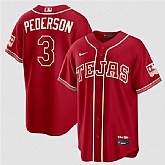 Men's Texas Rangers #3 Joc Pederson Red 2026 City Connect Stadium Stitched Jersey Dzhi,baseball caps,new era cap wholesale,wholesale hats